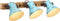 vidaXL Wandlamp 25 W E27 65x25 cm verweerd blauw