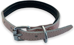 ZenXstore Halsband Hond 100% Echt Leer met beschermend laagje verschillende kleuren 38cm X 2cm