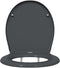 vidaXL - Snelsluit - Toiletbril - met - Soft - Close - Duroplast - in - Anthraciet