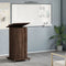 vidaXL - Lessenaar - met - wielen - en - lade - 55x55x107 - cm - hout - bruin - eikenkleur