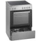 Etna FIV560RVS - Inductie fornuis 60 cm - 4 kookzones 5800 W - RVS