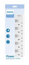 PHILIPS Verlengsnoer 5-voudig - 3 Meter - UK 230V - Wit