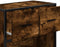 vidaXL - Nachtkastje - 60x31x60 - cm - bewerkt - hout - en - metaal - gerookt - eiken