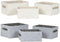 Basket spelset Home ESPRIT Grijs Crème 35 x 25 x 18 cm (3 Onderdelen) (2 Stuks)