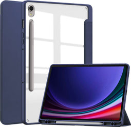 imoshion Tablet Hoes - Geschikt voor Samsung Galaxy Tab S9 11.0 inch - Trifold Hardcase Bookcase - Donkerblauw