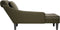 vidaXL - Chaise - longue - met - kussen&rechterarmleuning - kunstleer - legergroen
