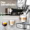 COOK-IT Espressomachine - RvS Koffiemachine - 20 Bar Italiaanse Pomp - Automatische Melkopschuimer