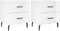 vidaXL - Nachtkastjes - 2 - st - 40x35x47,5 - cm - bewerkt - hout - hoogglans - wit