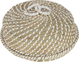 J-Line Broodmand Deksel Stro Naturel/Wit