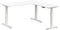 Elektrisch verstelbare zit-sta hoek opstelling Teez breed 180CM diep 160CM bladkleur Kersen framekleur Aluminium (RAL9006) | NEN-EN527|TÜV Rheinland | Links