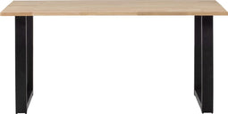 WOOOD Tablo Tafel met U-Poot - Eiken/Metaal - 75x160x90
