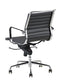 Feel Furniture - Luxe design bureaustoel van 100% rundleer - Lage rugleuning - Zwart
