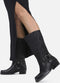 BRONX Trigger - Biker boots - Blokhak 5 cm - Zwart - Maat 42