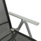 vidaXL - Tuinstoel - verstelbaar - textileen - en - aluminium - zilverkleurig