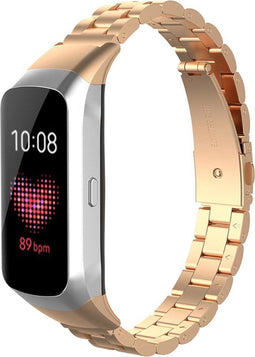 imoshion Bandje met Horlogeband inkorter - Geschikt voor Samsung Galaxy Fit - imoshion Stalen bandje - Roze