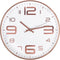 Outpicker Wanduhr - Wandklok - Stille niet-tikkende klok 30 cm - Wit Rose Goud 3D