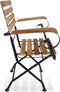 vidaXL - Tuinstoelen - inklapbaar - 2 - st - staal - en - massief - acaciahout