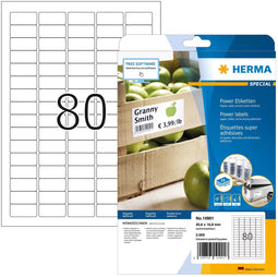 Herma 10901 - Universele etiketten - 35,6 x 16,9 mm - Wit (2000 stuks)