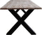 Old Inn - Eiken boomstamtafel 260x100 met X poten