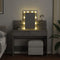 vidaXL - Kaptafel - met - LED-verlichting - 100x40x130 - cm - betongrijs