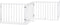 vidaXL - Hondenhek - inklapbaar - met - deur - 4 - panelen - 320 - cm - populierhout - wit