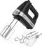 Princess Handmixer Power 500 - Handmixer met RVS deeghaken en gardes - 5 snelheden en turbofunctie - Zwart