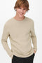 ONLY & SONS ONSPANTER 12 STRUC CREW KNIT NOOS - Heren Trui - Gebreid - Maat S