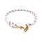 Frank 1967 7FB-0067 - Rope armband - stalen anker 15 mm - lengte 23 cm - wit / rood / zwart / rosékleurig
