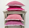 Dutch Decor BURTO - Sierkussen van gewassen katoen Red Plum 45x45 cm - roze - Inclusief binnenkussen