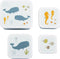 A Little lovely company Back to school set - Drinkfles / 4 Snackdozen / Lunchbox - Ocean