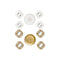 Set spiegels DKD Home Decor Kristal Gouden Wit PP 2 Stuks Modern Decapé (35 x 2 x 35 cm)