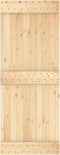 vidaXL - Schuifdeur - met - beslag - 80x210 - cm - massief - grenenhout