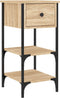 vidaXL - Nachtkastjes - 2 - st - 34x36x70 - cm - bewerkt - hout - sonoma - eikenkleurig