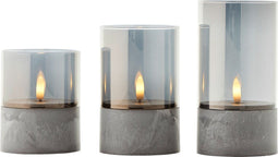 Brilliant Bougie Batterij - Tafellamp - LED - Flickering Candle Light Set - Grijs/Smoke - IP44