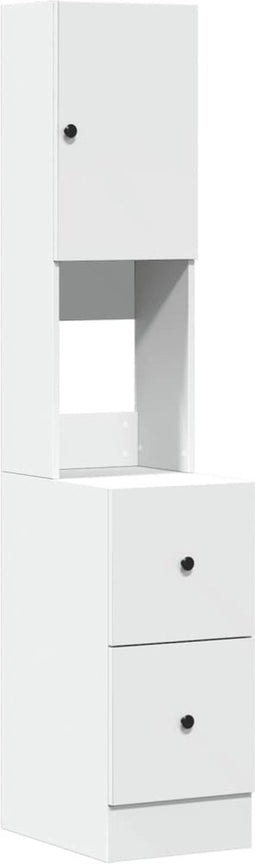 vidaXL - Keukenkast - 35x50x180 - cm - bewerkt - hout - wit