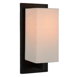 Atmooz - Wandlamp Tommaso - Industrieel - Woonkamer / Slaapkamer - Zwart en witte kap - Hoogte 35cm - Metaal