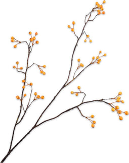 Silk-ka Kunstbloem-Zijden Bloem-Kunsttak Bessentak Geel 94 cm