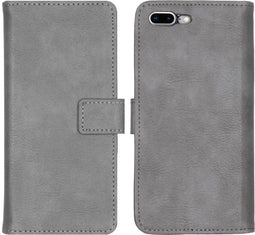 iMoshion Hoesje Geschikt voor iPhone 8 Plus / 7 Plus Hoesje Met Pasjeshouder - iMoshion Luxe Bookcase - Grijs