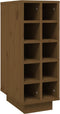 vidaXL - Wijnkast - 23x34x61 - cm - massief - grenenhout - honingbruin