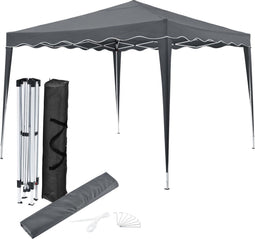 Vivara Inklapbare Partytent - 3 x 3m - UV-bescherming 50+ - Grijs
