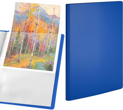 Presentatiemap A4 - Met 30 vakken - Showmap - Blauw - ACROPAQ