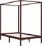 vidaXL - Hemelbedframe - massief - grenenhout - donkerbruin - 140x200 - cm