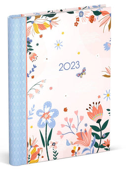 Agenda 2023 120x160 wire-o 7dagen/2pagina's Fragile pink