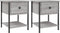 vidaXL - Nachtkastjes - 2 - st - 34x35,5x45 - cm - bewerkt - hout - grijs - sonoma - eiken