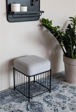 Housecraft Living Milou Kruk/ Poef Vierkant - Grijs