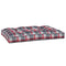 Palletkussen 120x80x12 cm stof ruitpatroon rood