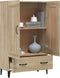 vidaXL - Hoge - kast - 70x31x115 - cm - bewerkt - hout - sonoma - eikenkleurig