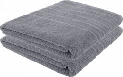 Pure4u Luxe Hotel Handdoek - Antraciet -2 stuks - 100x150cm - 550 g/m2