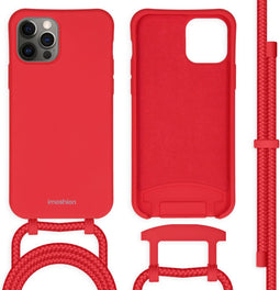 iMoshion Hoesje Geschikt voor iPhone 12 Pro / 12 Hoesje Met Koord - iMoshion Color Backcover met afneembaar koord - Rood