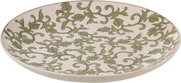 J-Line decoratie Bord Yezi - porselein - groen/wit